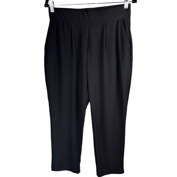 Hilary Radley High Rise Trousers Women M Black Pull On Crop Pant Business Casual - Picture 4 of 11